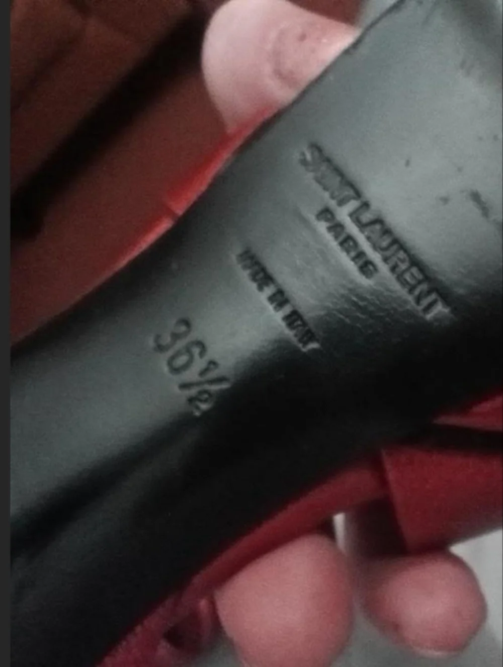 AuthenticSaint Laurent Iconic Tribute Stilettos In Metallic  Red Size 36.5 - Picture 5 of 10